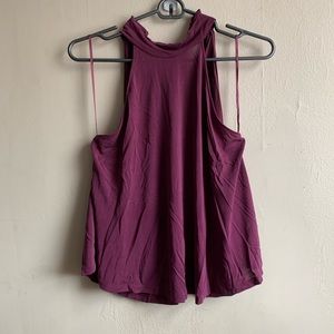 Lush mock neck flowy tank